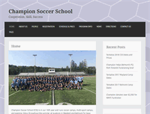 Tablet Screenshot of championsoccerschool.com